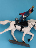Figurine plomb cavalier napoléonien cheval blanc ancienne soldat empire