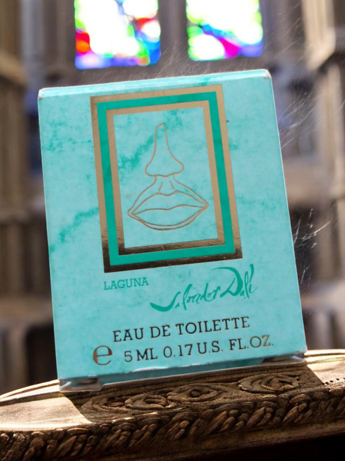 Miniature parfum Salvador Dalí Laguna vintage avec boîte eau de toilette 5 ml