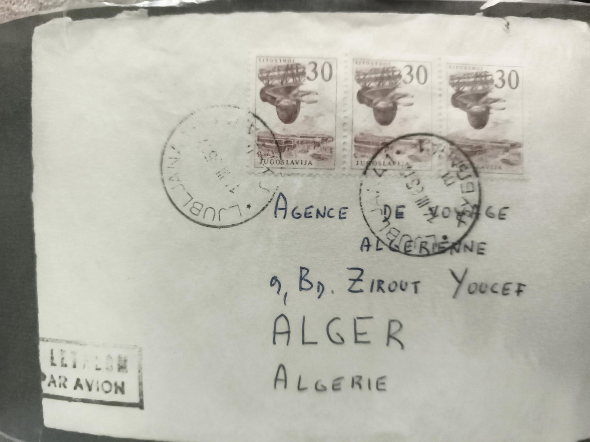 Lettre affranchie timbres Yougoslavie 30 Jugoslavija cachet Ljubljana philatélie