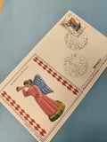Enveloppe FDC Monaco premier jour, timbre Les Santons de Provence, ange trompett
