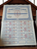 Bearer share certificate old Kébao Estate Company 1920s vintage docum