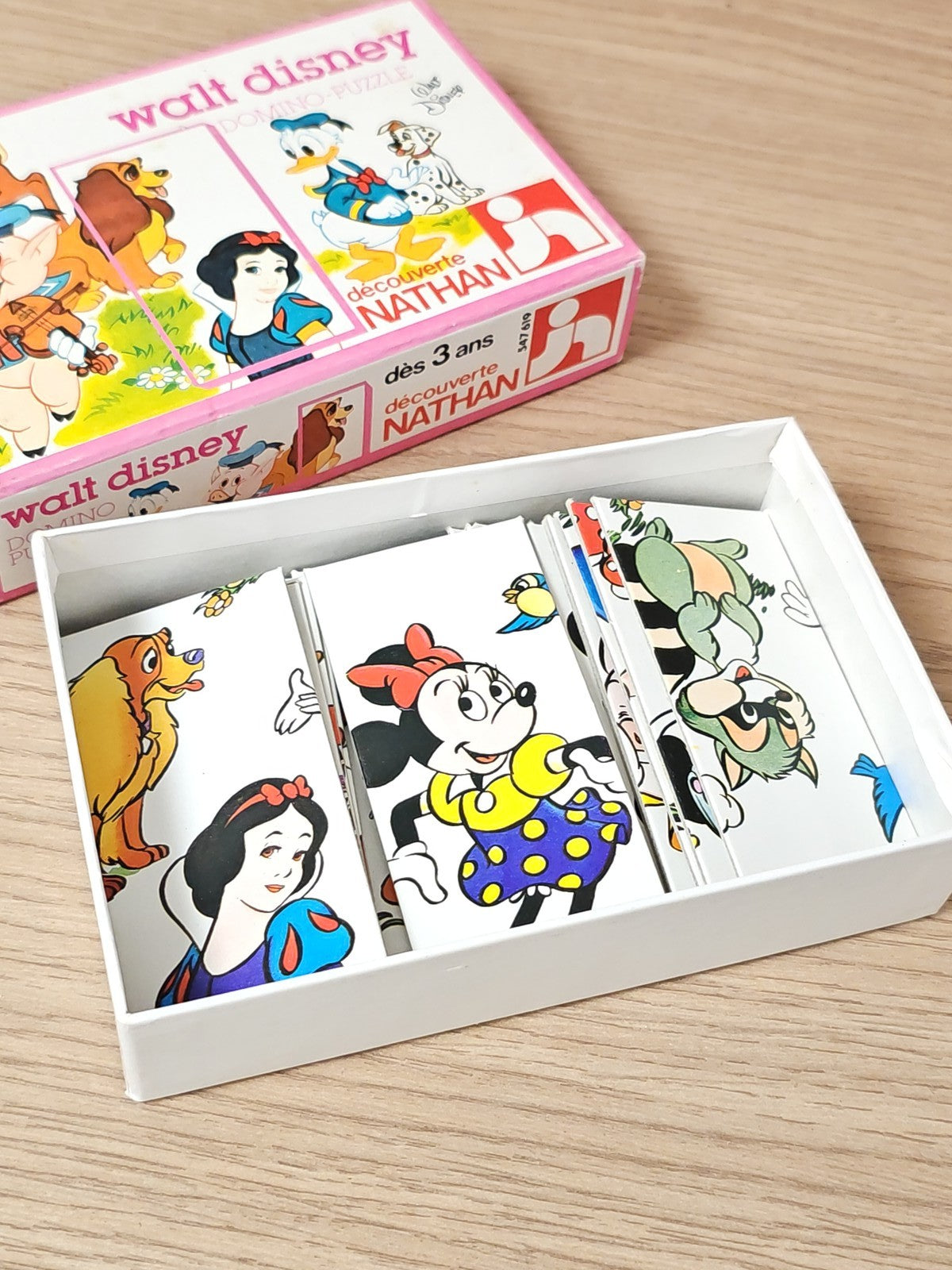 Domino Puzzle Walt Disney Nathan 1979 Jeu éducatif enfants personnages Disney