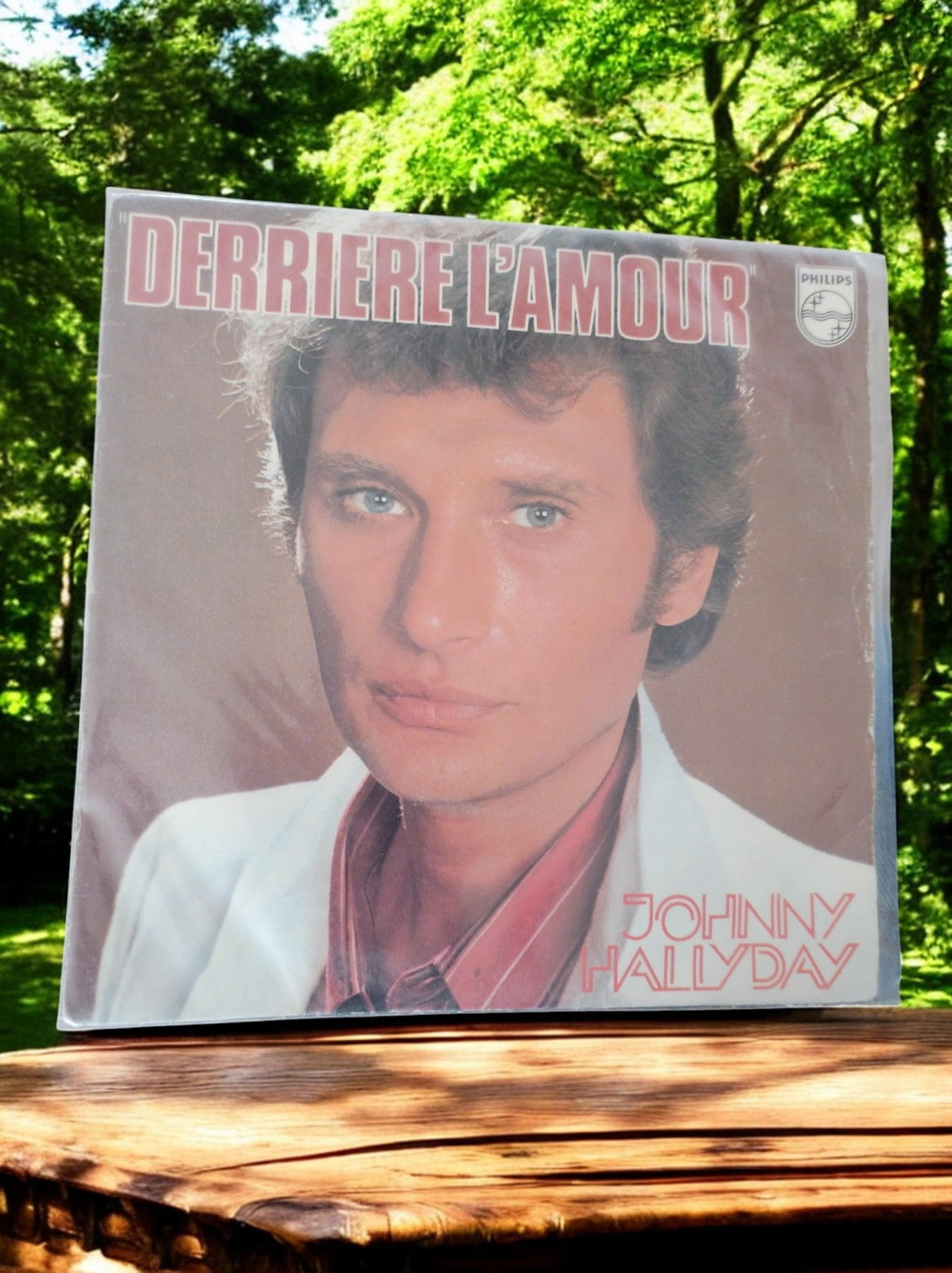 Vinyle 45T Johnny Hallyday Derrière l’Amour Philips vintage pop années 70