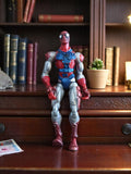 Figurine Spiderman Cyborg 2006 vintage jouet articulé rouge bleu Marvel