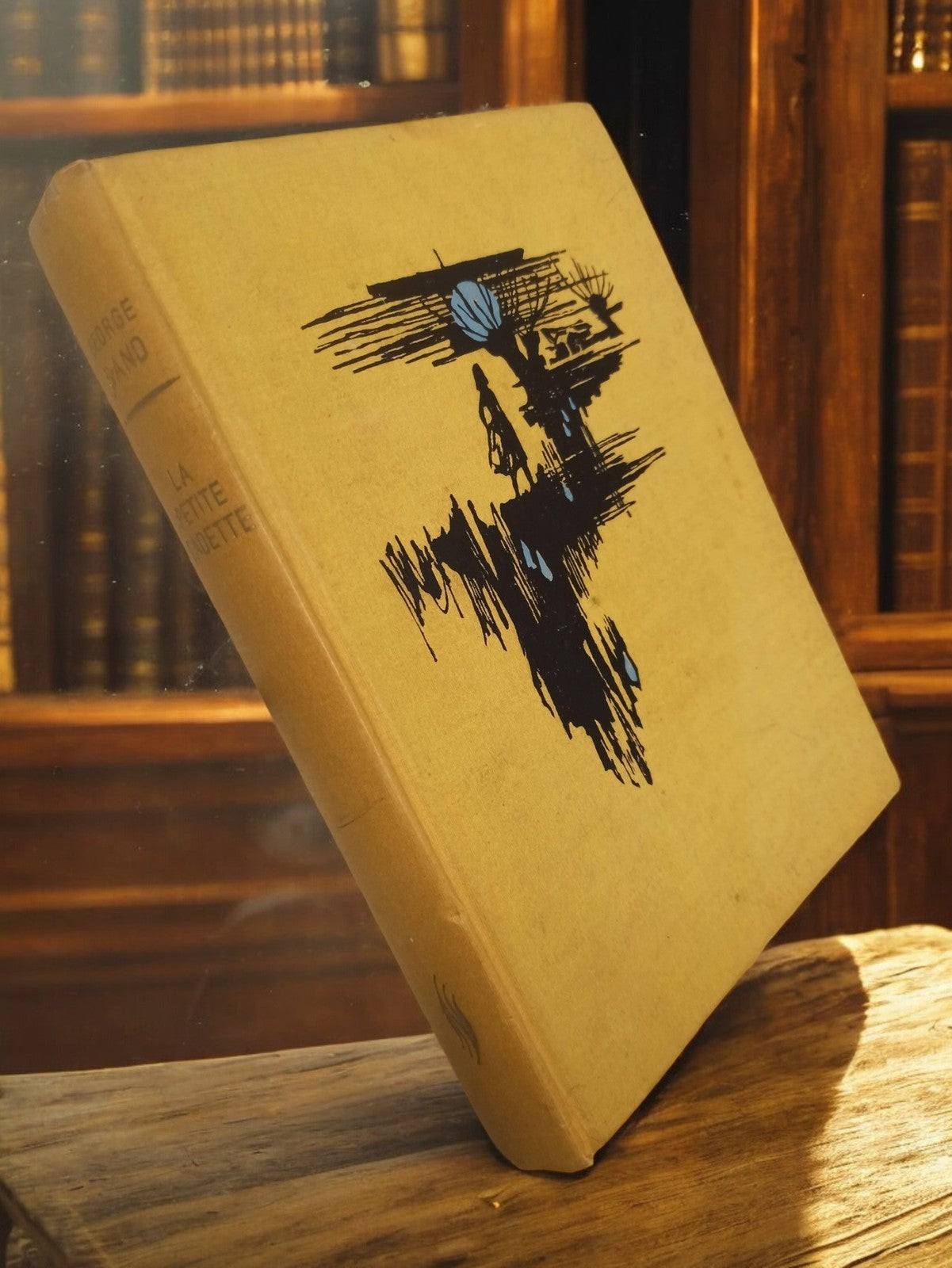 Livre ancien vintage illustré, reliure beige, pour collectionneur rétro
