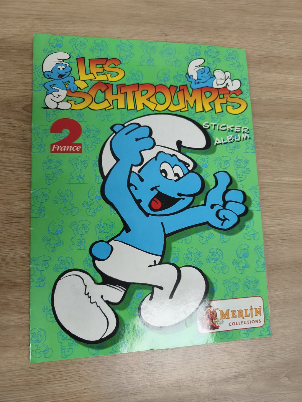 Vintage album Panini Les Schtroumpfs incomplet Merlin Collections France