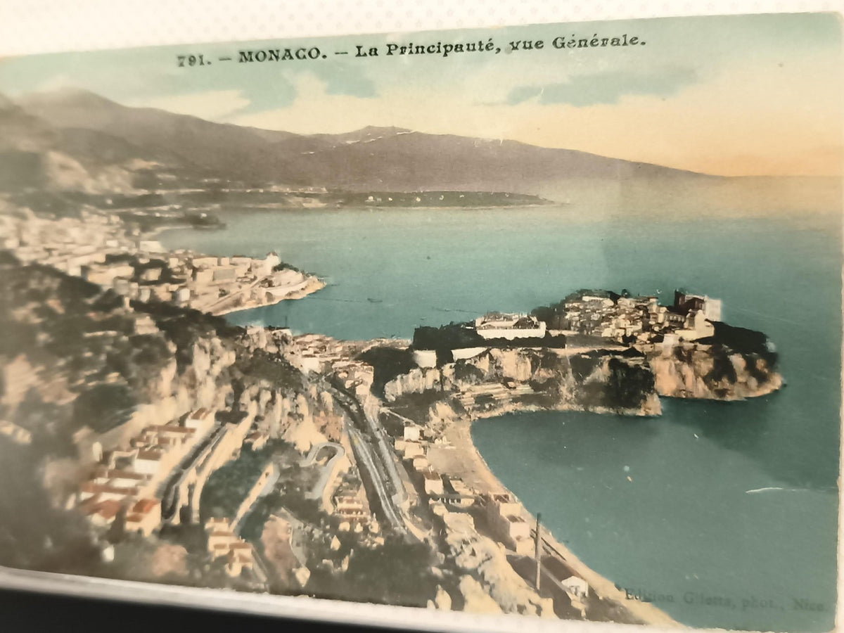 Carte postale ancienne Monaco vue générale, CPA Principauté, Edition Glatz