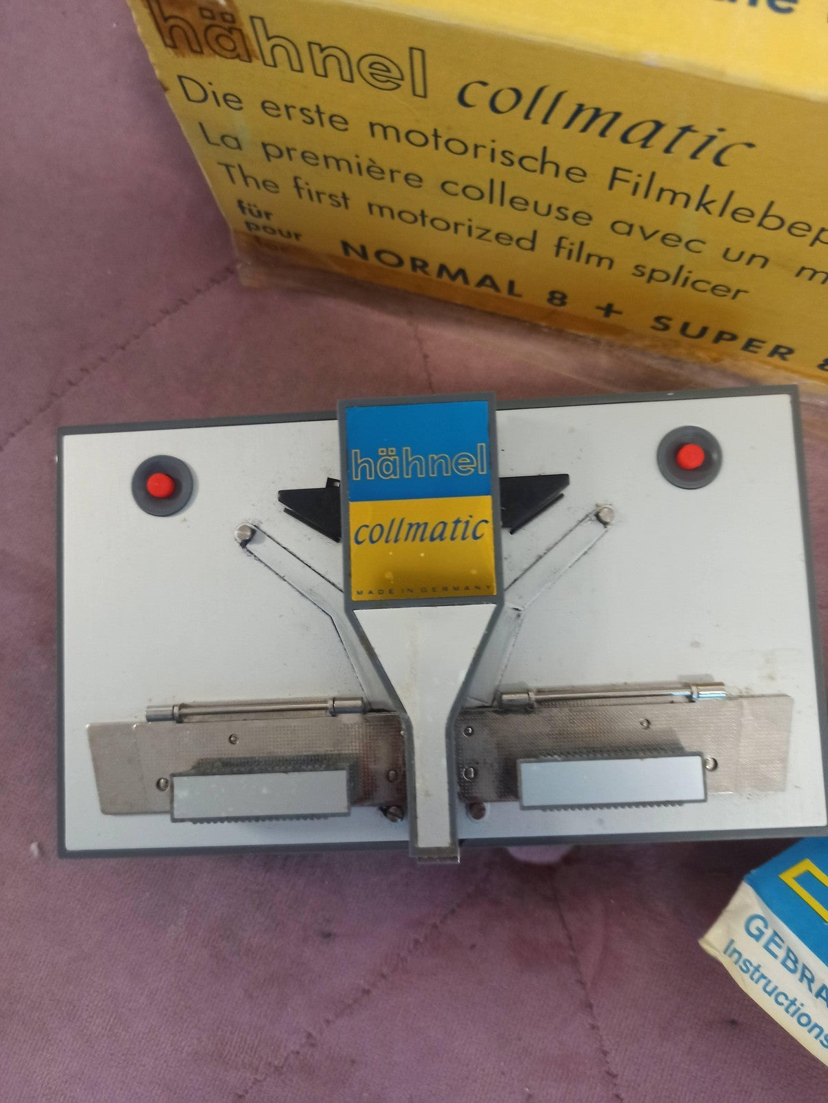 Colleuse film Super 8 Hähnel Collmatic vintage, accessoire cinéma rétro ancien