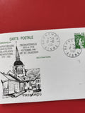 Carte postale philatélie Prémontré 1981 oblitérée timbre Marianne verte