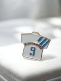 Pin's vintage maillot Olympique de Marseille Panasonic n°9 rétro football ancien