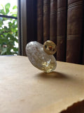 Miniature Parfum Vintage en Verre Soufflé Transparent