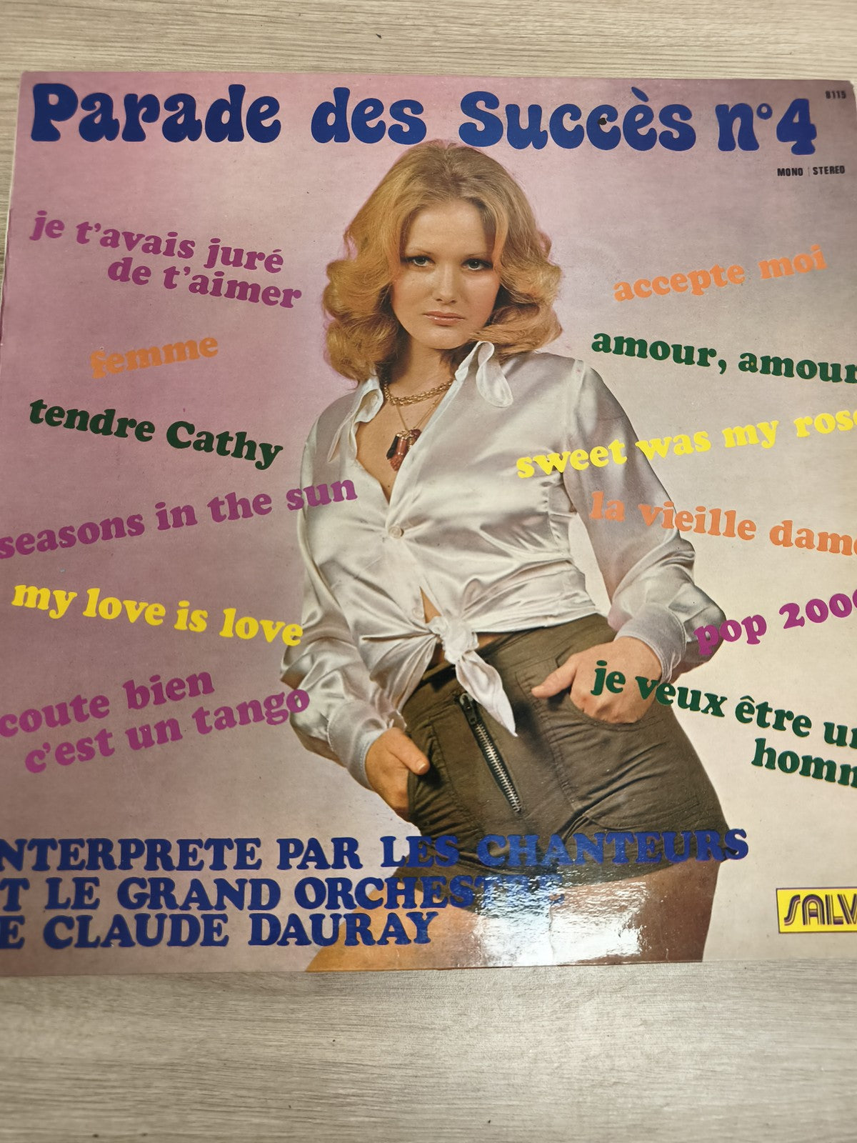 Vinyle 33T Parade des Succès n°4 Claude Dauray Orchestre pochette rose