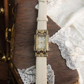 Montre Amaz One vintage femme, quartz, cadran rectangulaire, bracelet clair
