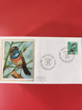 Enveloppe philatélie oiseau Premier Jour Suisse Helvetia tampon Rüti décor oisea