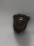 Médaille Villers-Chatel blason, relief profil femme, finition bronze