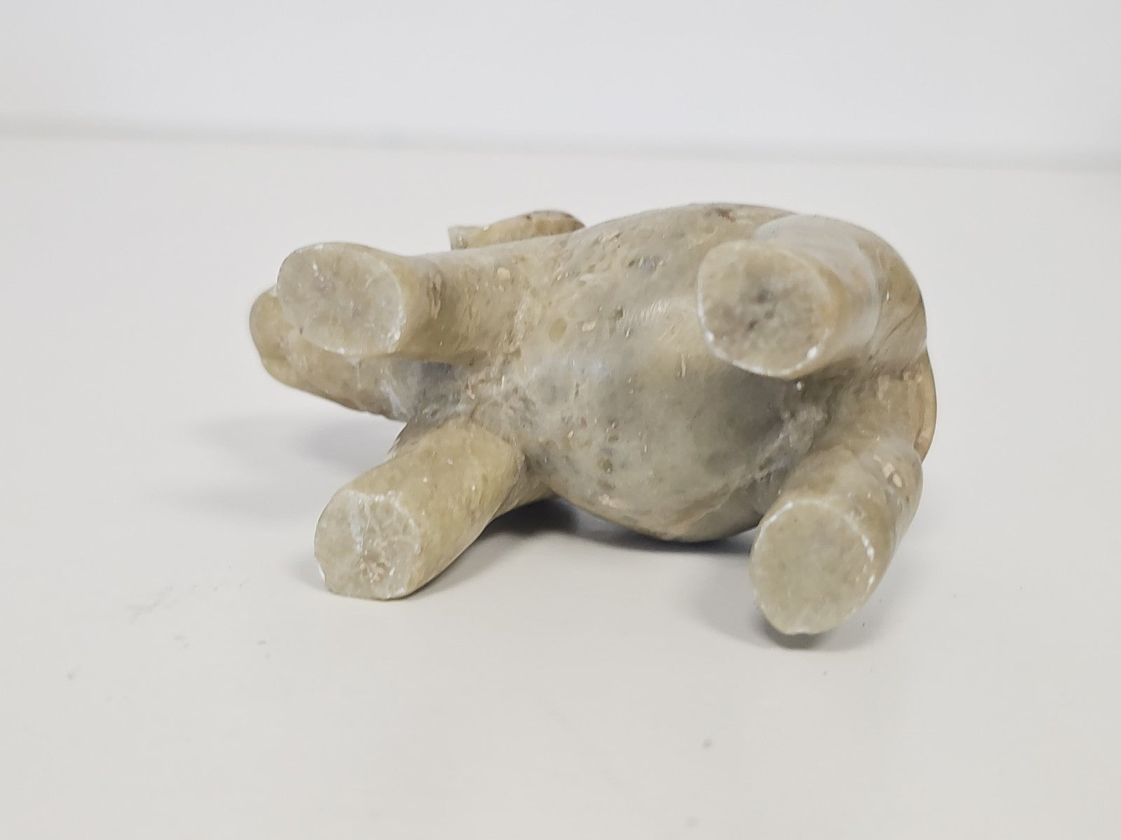 Vintage figurine éléphant ancien en pierre naturelle, objet déco collection rétr