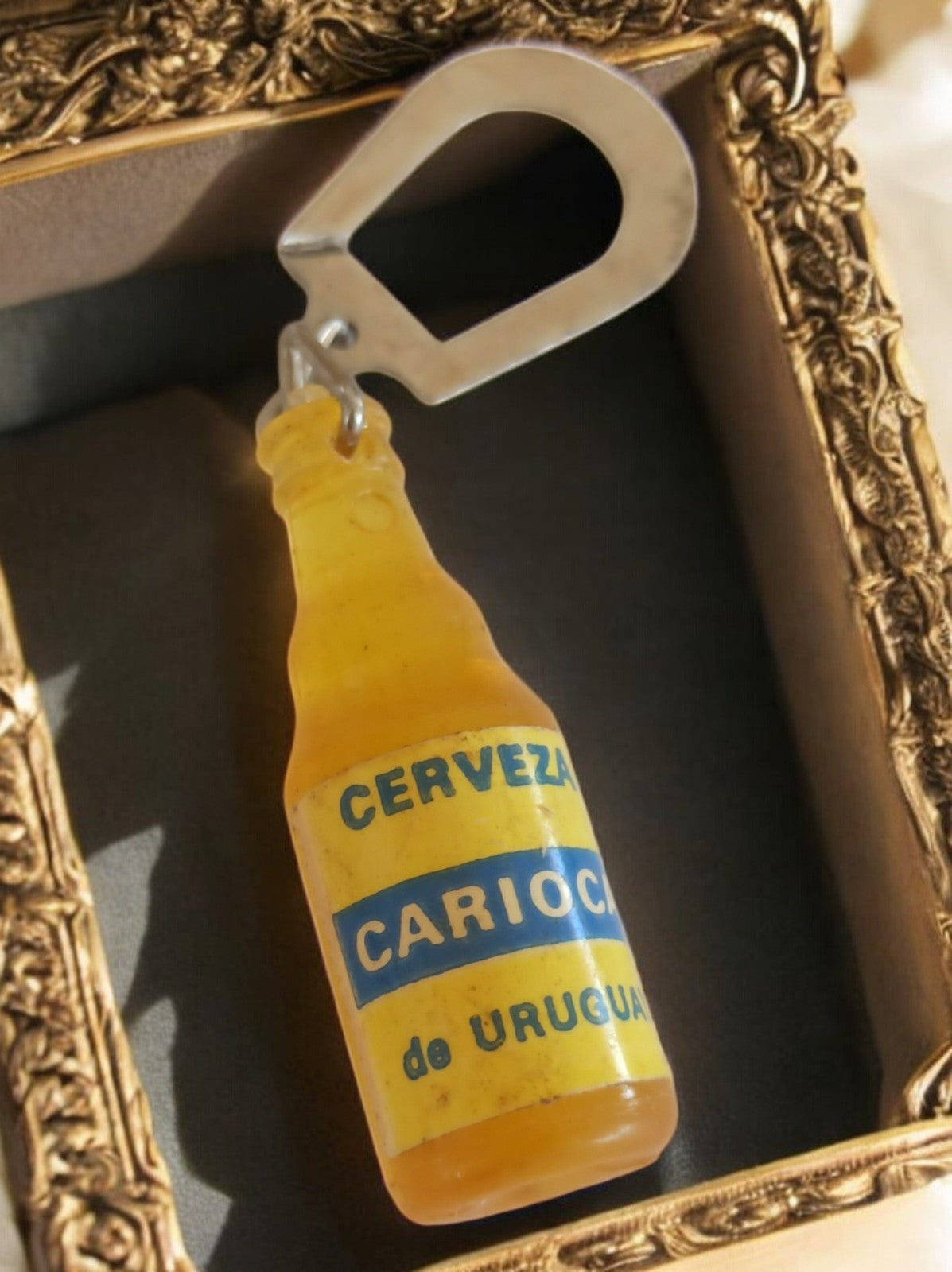 Porte-clés vintage bouteille Cerveza Carioca Uruguay, pub alcool, France