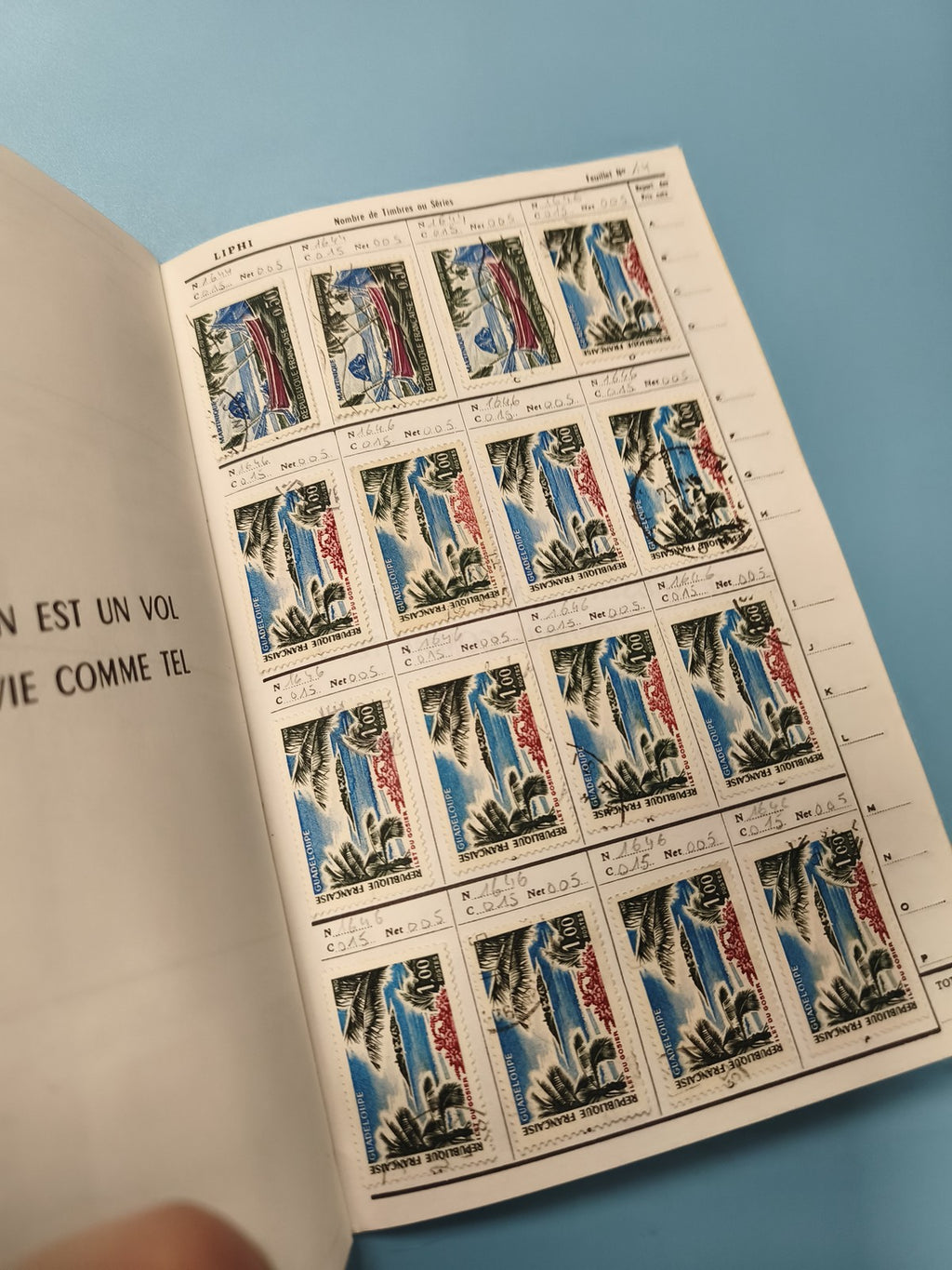 Lot carnet timbres anciens La Liaison Philatélique collection vintage France