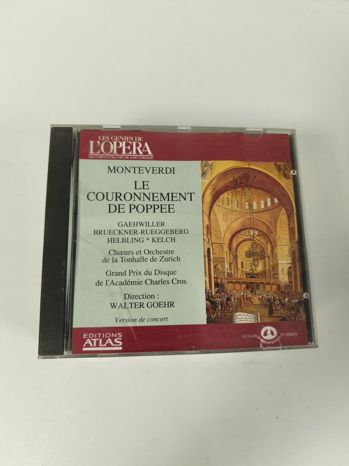 CD Monteverdi Le Couronnement de Poppée Opéra Walter Goehr Zurich Éditions Atlas
