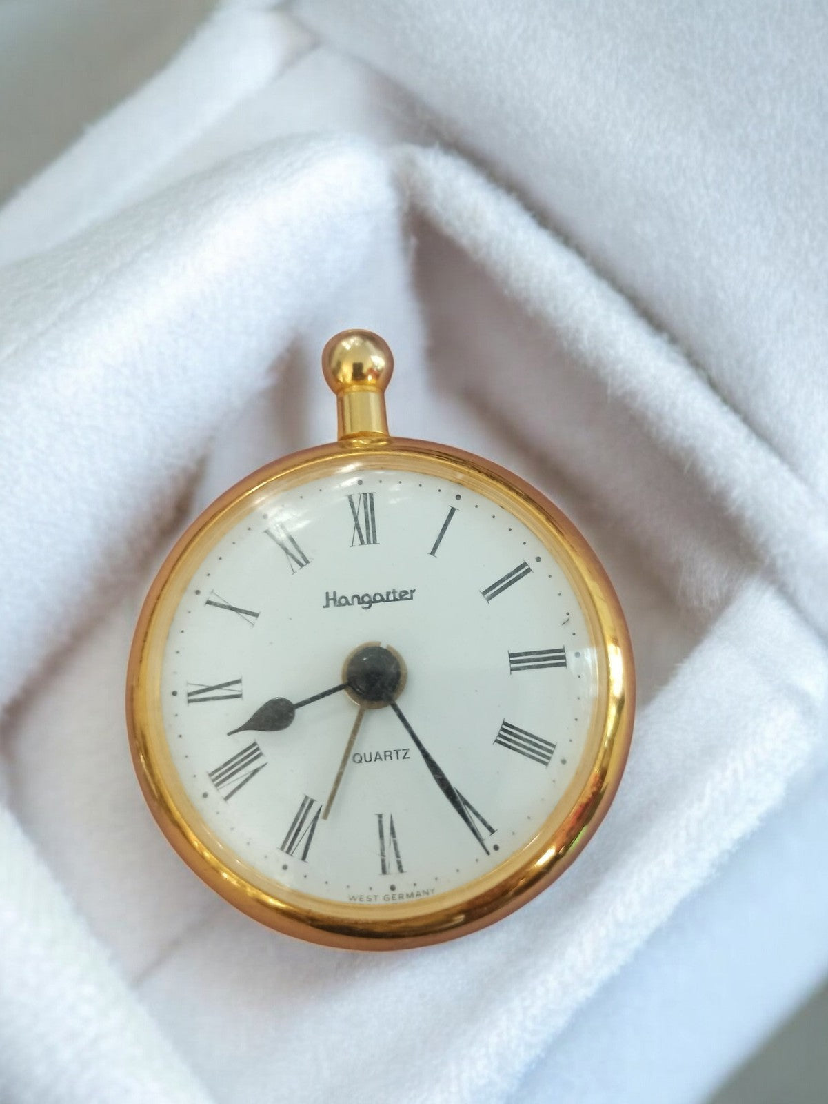 Montre à gousset Hangarter ancienne quartz dorée West Germany vintage