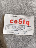 Carte QSL radio ancienne CE5FQ Chili 1969 Osvaldo San Martin vintage