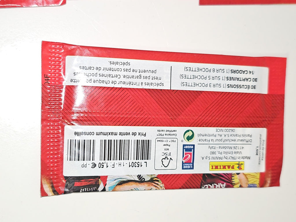 Lot de boosters Panini Rugby Adrenalyn ? cartes à jouer Panini, jeu officiel