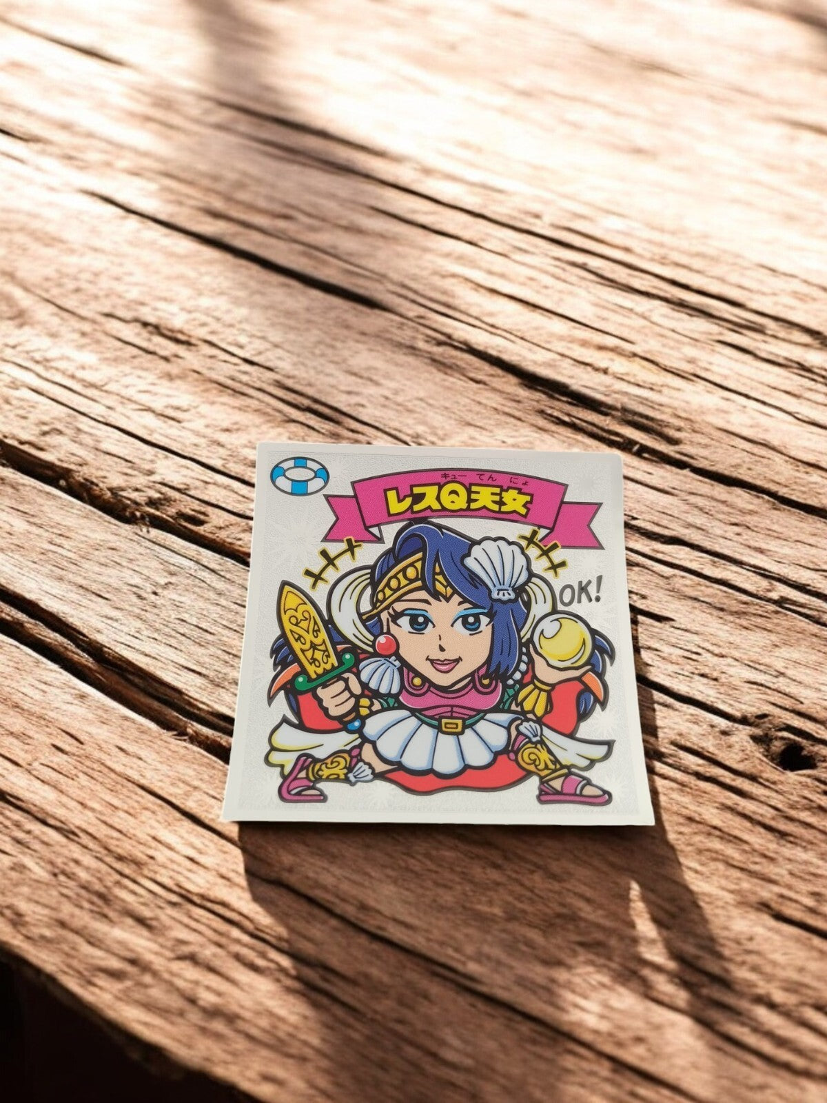 Autocollant Bikkuriman Angel Res Q vintage, sticker manga fille céleste Japon
