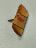 Vintage pin's Miller ancien, forme rectangulaire, collector bière USA