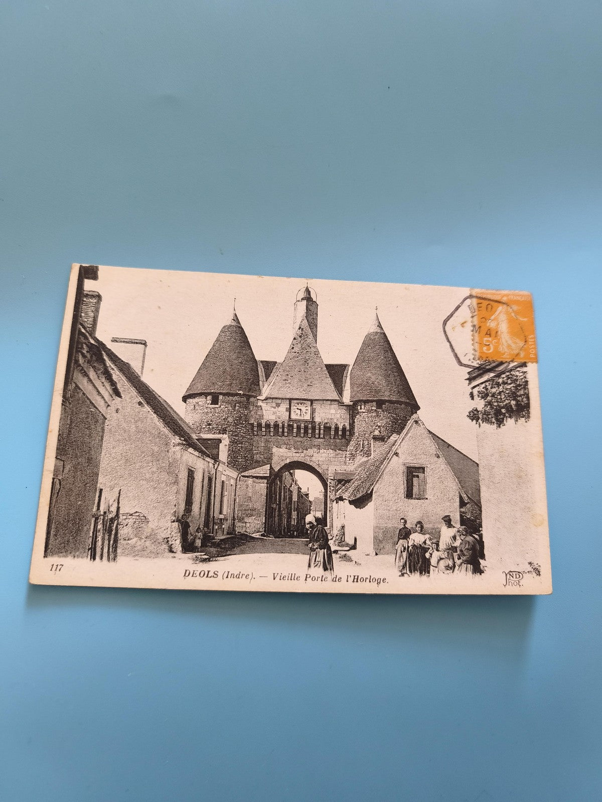 Carte postale ancienne vintage Déols Indre France rétro collection philatélie