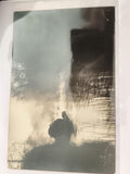 Carte postale ancienne CPA photo artistique silhouette étang brume paysage rétro