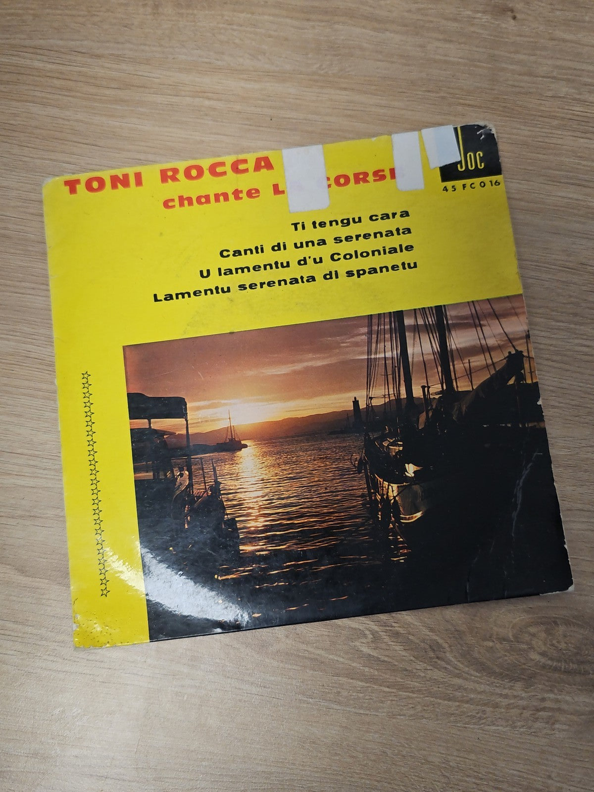 Vintage 45 tours ancien disque vinyle Toni Rocca rétro collection musique rare
