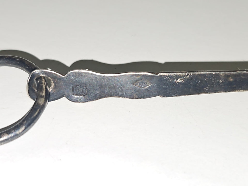 Vintage tige brochette ancienne en argent massif 11,3g collection cuisine rétro