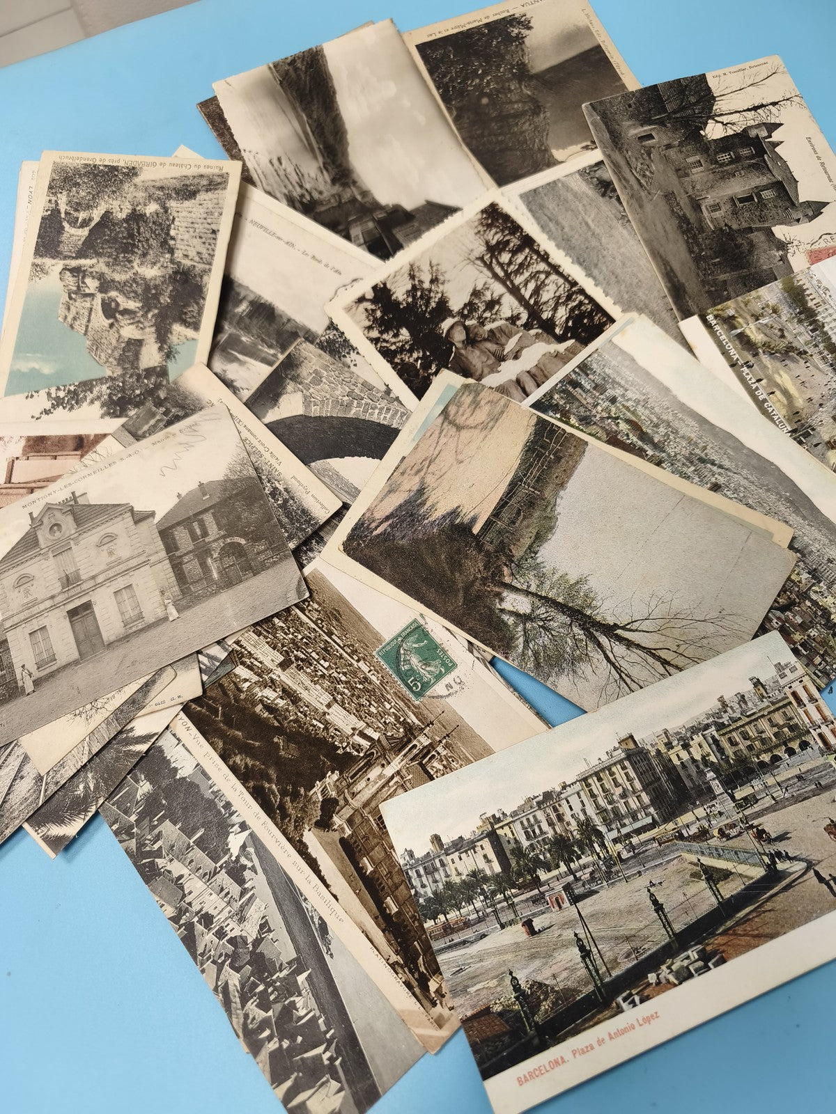 Lot cartes postales anciennes CPA divers lieux, paysages et monuments vintage