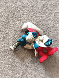 Figurine Schtroumpf Cuisinier toque blanche foulard rouge jouet décoratif