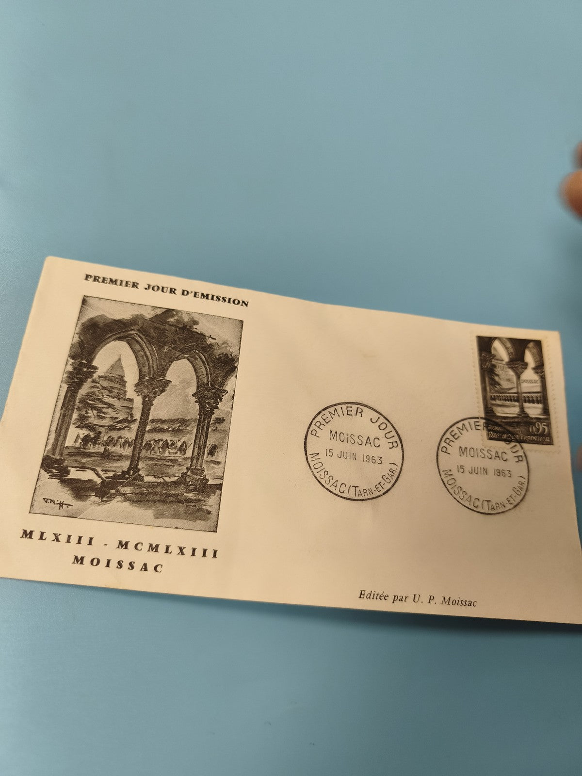 Enveloppe FDC Premier Jour d'Émission Moissac 1963 illustration monument