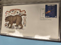 Enveloppe FDC premier jour Cometa Halley 1986 illustration Ursa Major ours
