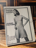 Patron couture vintage 1970 robe femme Bonne Soirée, patron ancien rétro mode