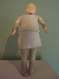 Poupée ancienne française tête biscuit tissu XIXe vintage rétro rare