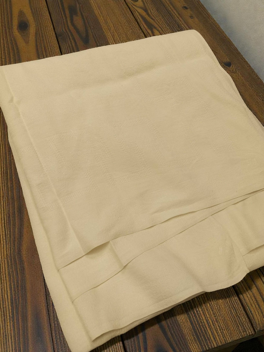 Drap de lit ancien brodé fin XIXe vintage rétro collection linge maison rare