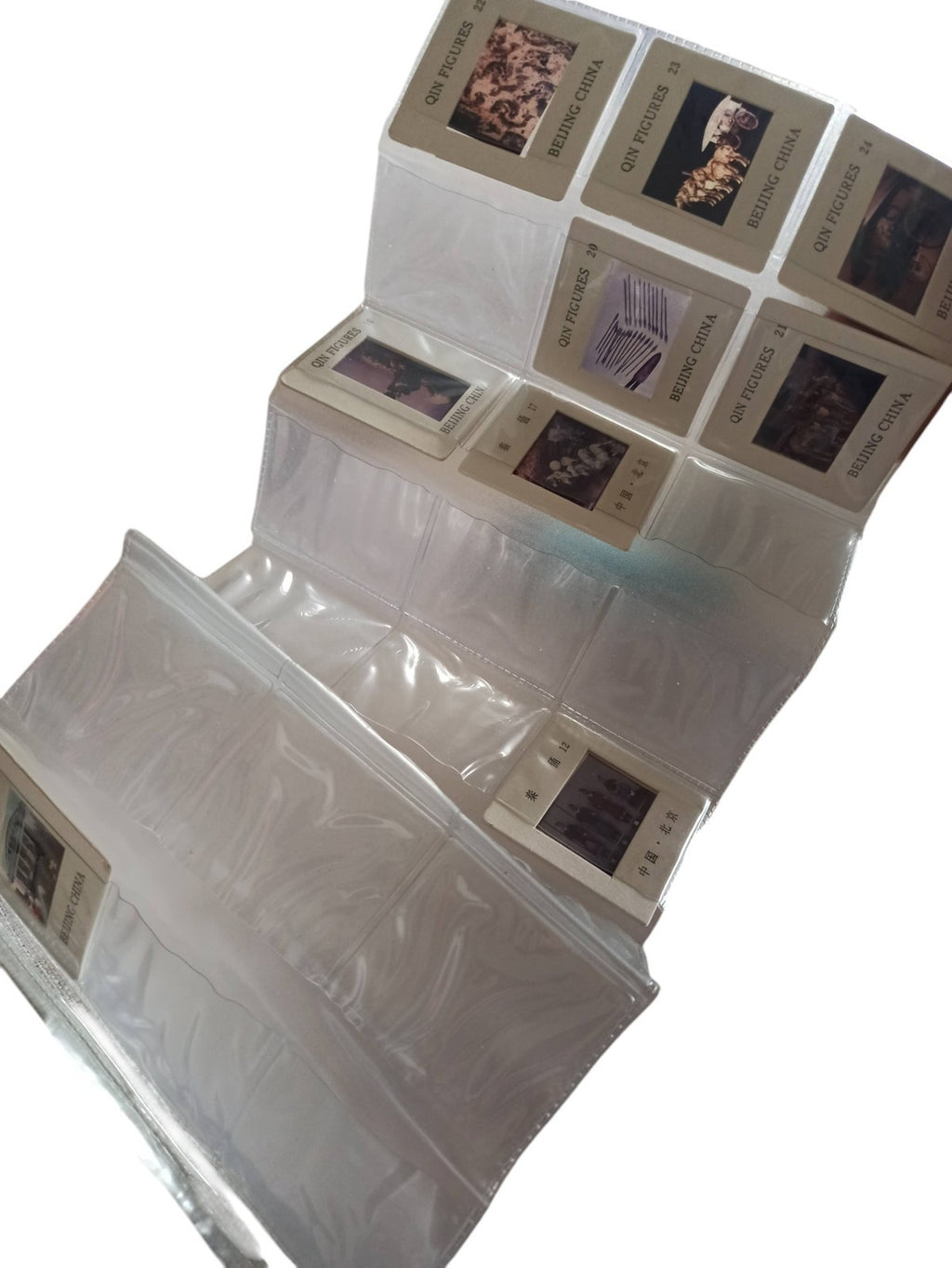 Diapositives vintage Qin Dynasty Terra Cotta Figures Chine, coffret photos
