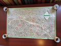 Carte ancienne Paris centre à vol d’oiseau plan vintage déco – livraison pliée