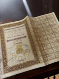 Action au porteur vintage années 1920 ancien document financier collection