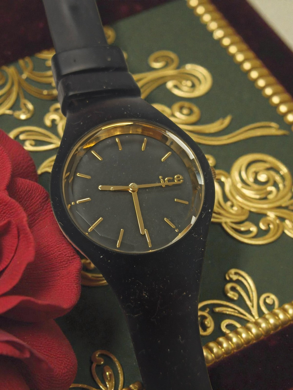 Montre ICE-WATCH Glam Black femme noire doré vintage élégante occasion