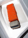 Camion miniature ancien, rétro orange gris, jouet vintage métal pour collection