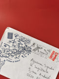 Enveloppe philatélie Côte d?Azur timbrée, motif carte Provence, oblitération Nic