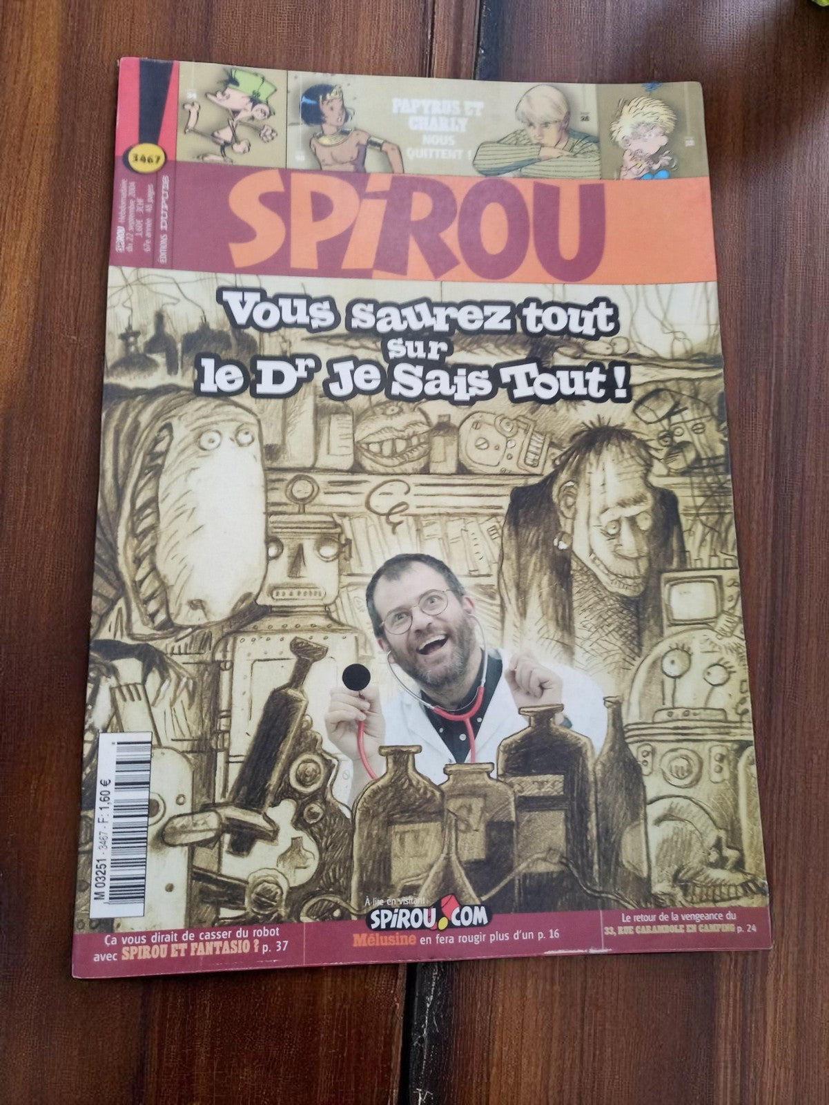 Magazine Spirou n°3467 Vintage Années 2000 BD rétro ancien collector