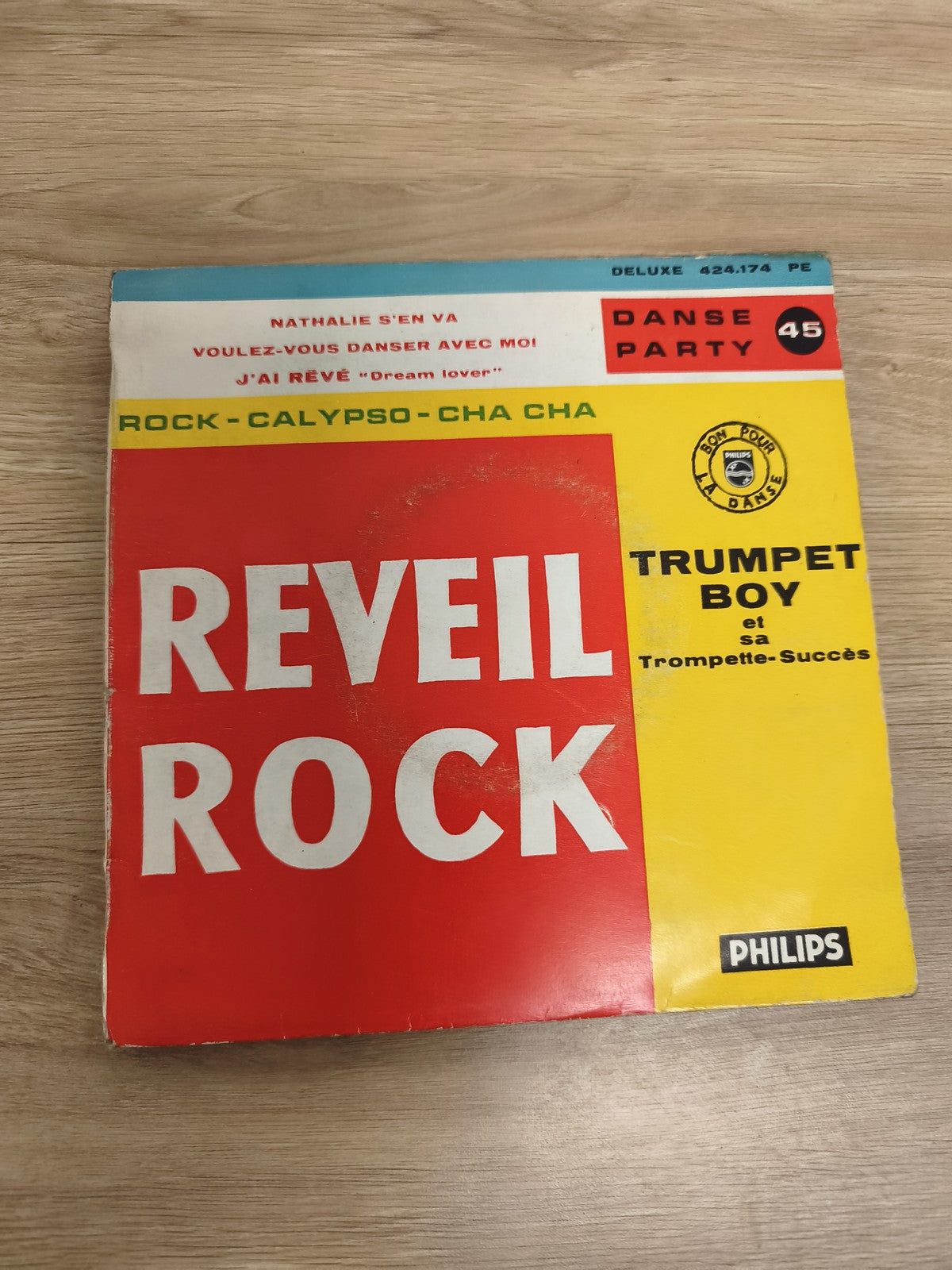 Vinyle 45 tours REVEIL ROCK Trumpet Boy Philips Danse Party Rock Calypso Cha Cha