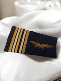 Fourreau épaulette armée de l'air ancien vintage grade aviateur rubans dorés