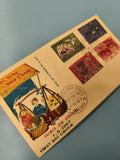 Ancienne enveloppe FDC Vietnam 1967 timbres illustrés premier jour Saigon