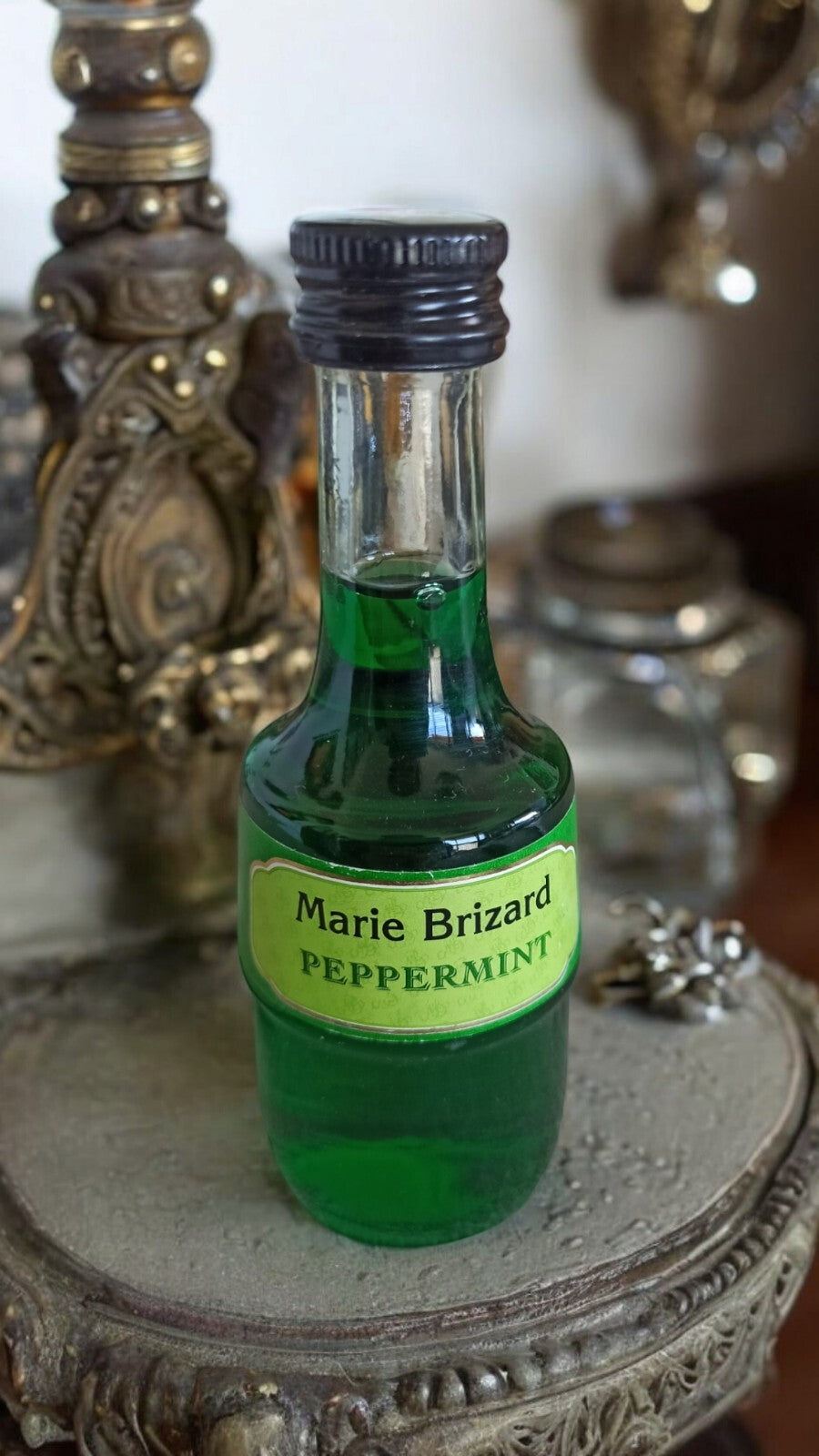 Mignonnette Marie Brizard Peppermint verte vintage liqueur rare ancienne